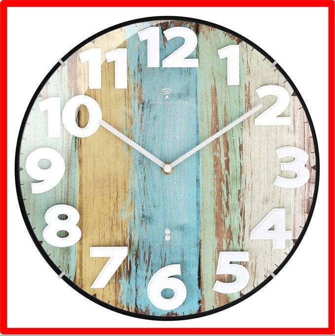 【送料無料 】オーシャン（立体） ottostyle.jp ドーム型 電波 壁掛け時計 【オーシャン】 自動受信 アナログ 静音 インテリア サイレントムーブメ