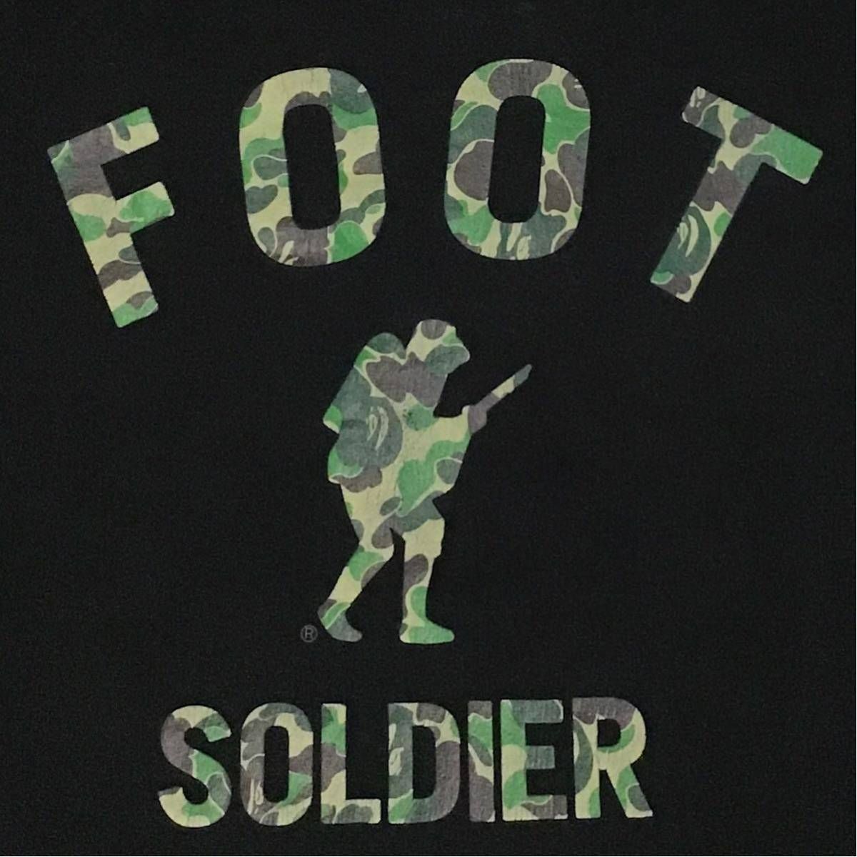 ☆XL☆ Foot Soldier ABC camo green LOGO Tシャツ a bathing ape BAPE