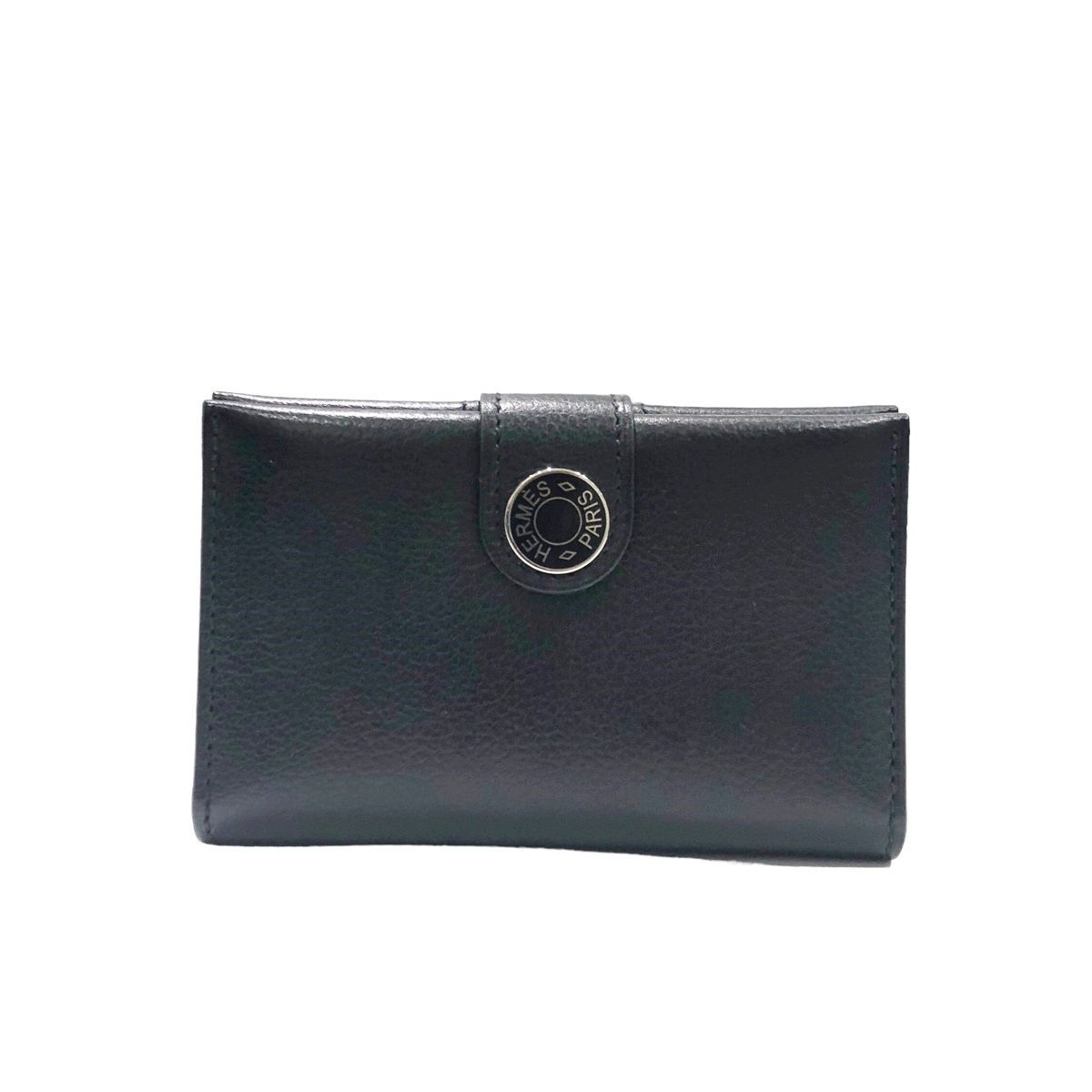 中古】 HERMES エルメス R.M.S カードケース エバーカラー ブラック SV
