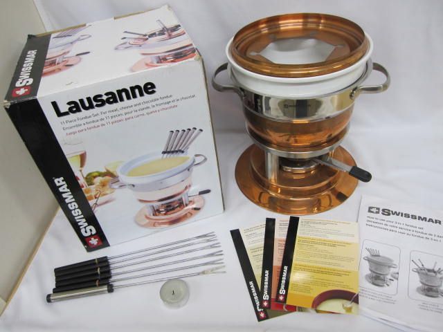 C348 スイスマー ローザンヌ 11ピース 銅フォンデュセット