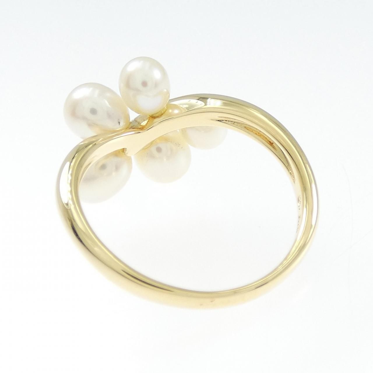 Mikimoto PERLITA 18k ダイヤ淡水パールリング