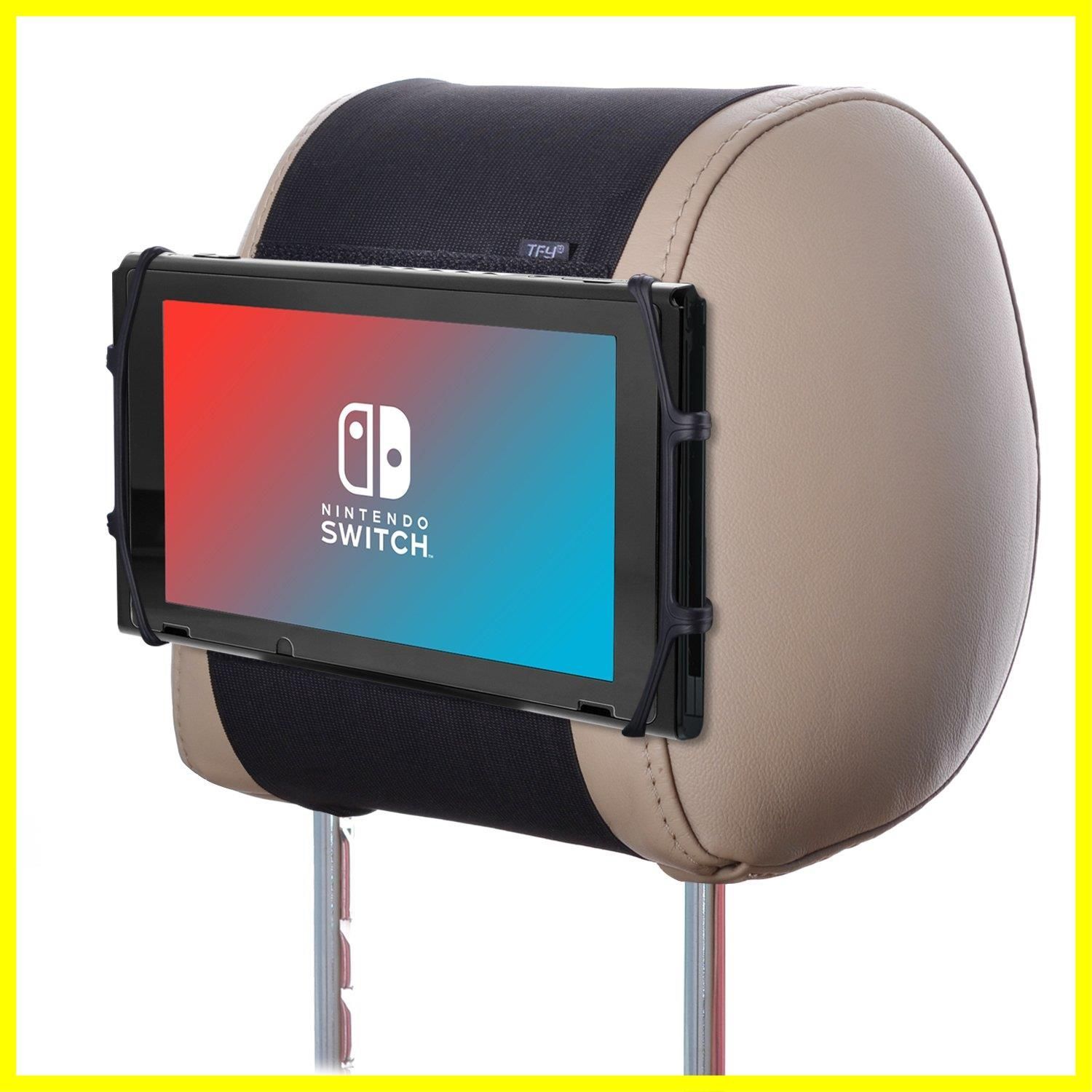 【在庫処分】TFY 車用ヘッドレストゲーム機ホルダー シリカゲルホルダー マウント Nintendo Switchゲーム機専用ホルダー