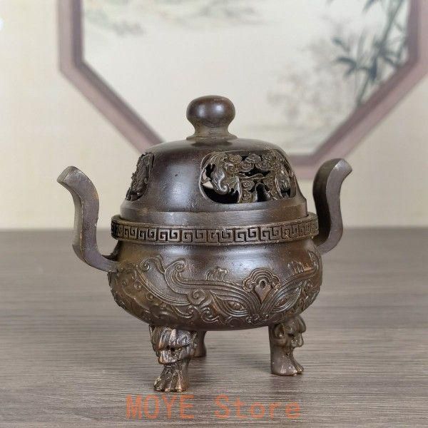 銅器 太上老君錬丹炉 三足鼎 供養塔薫炉 香道具 装飾品 工芸品 置物 銅器 太上老君錬丹炉 三足鼎 供養塔薫炉 香