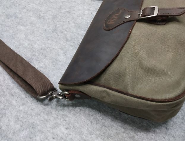 ロピア 爆買い 美品通勤通学RRL ヴィンテージ風 ワックス加工防水 ショルダー バッグ