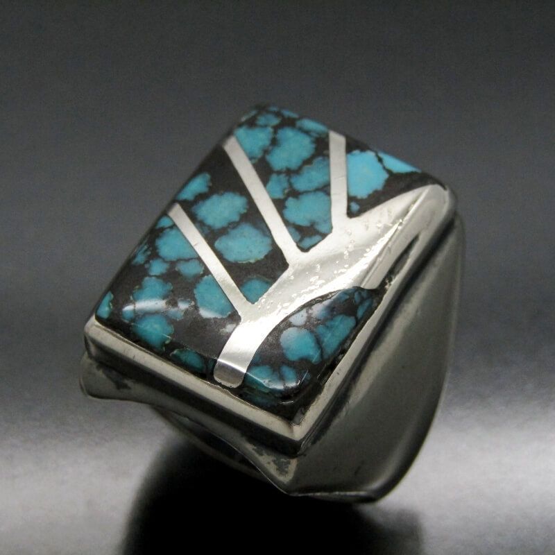 新品ナバホ族Navajo インディアンジュエリーリング指輪16号