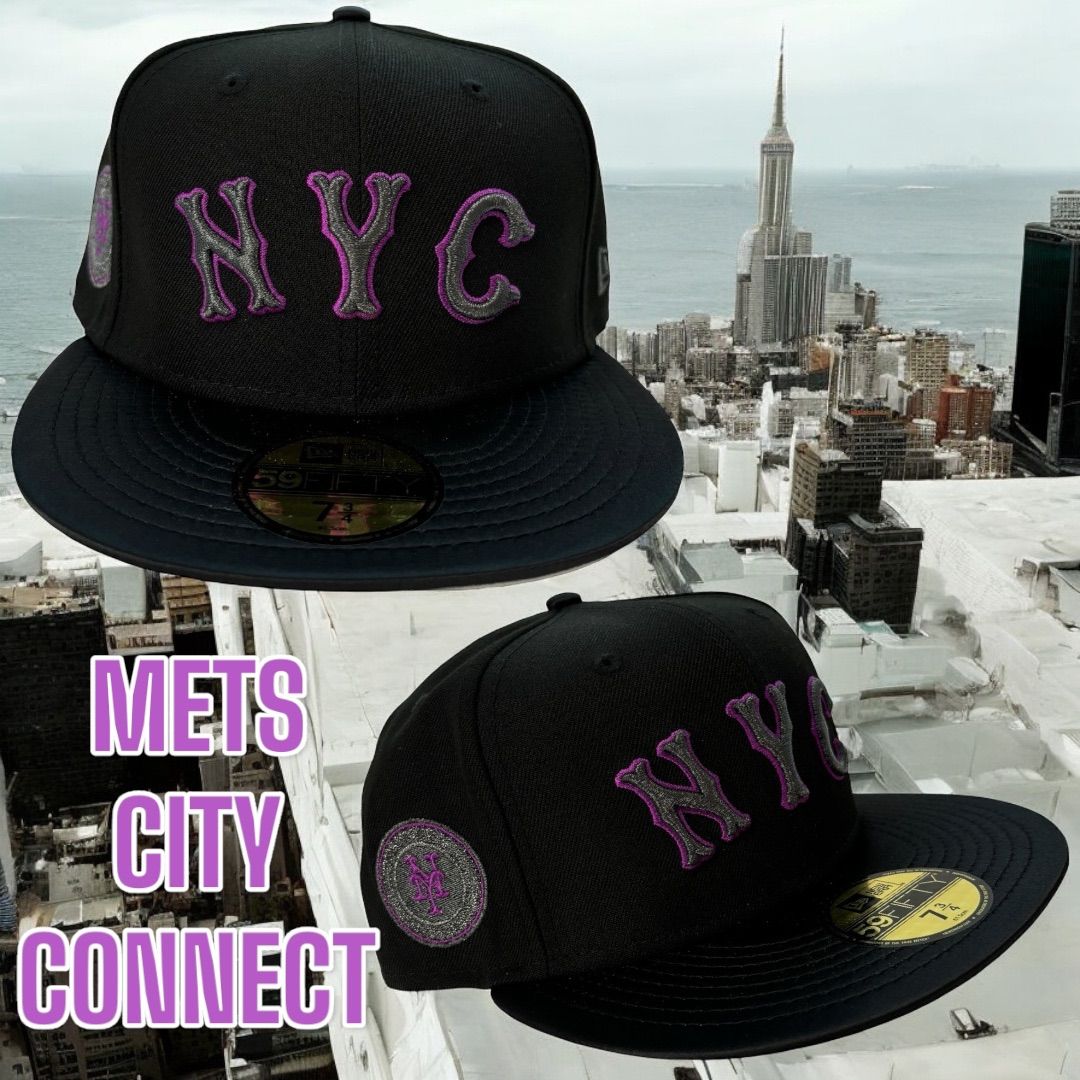 新品73/4 ニューヨーク・メッツ ニューエラ シティコネクト サテンブリム 黒×紫 NYC NEWYORK METS NEW ERA - メルカリ