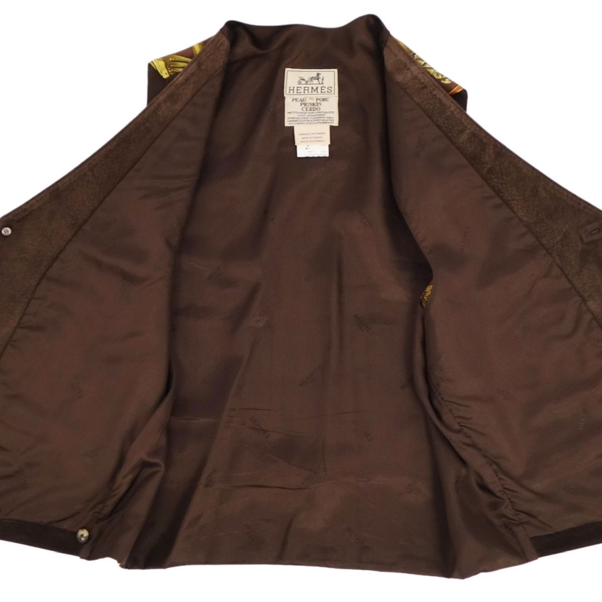 【ヴィンテージHERMES】HERMES ベスト HERMES - 美品 Vintage エルメス HERMES ベスト ジレ L'OR DES