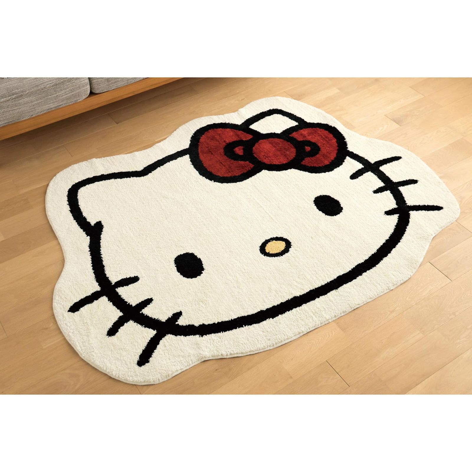 丸眞 タフトマット ダイカットキティ 約H137×W180cm キャラクター インテリア 3785002600