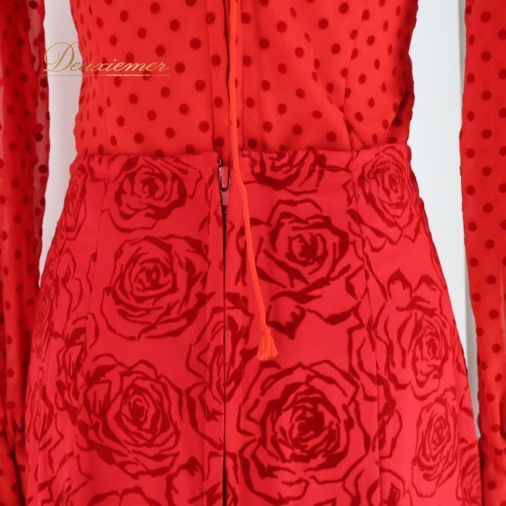 ツーピースセットアップ 赤系