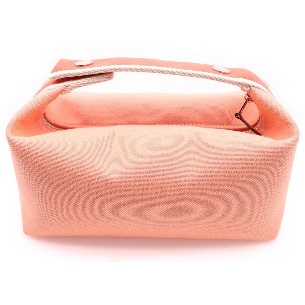 HERMES (エルメス) ブリットアブラックGM グアバ キャンバス ポーチ  