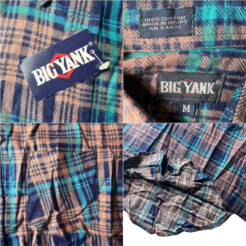 デッドストック 80s BIG YANK エジプト製 コットン チェック プリント