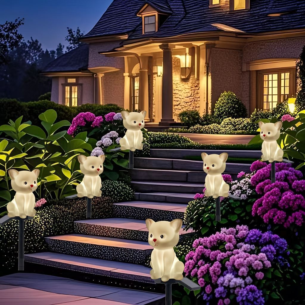 ソーラーライト ガーデンライト ガーデンオーナメント 猫 ねこ ネコ 庭オブジェ 癒しグッズ ガーデニング お庭 玄関ライト 園芸装飾 インテ