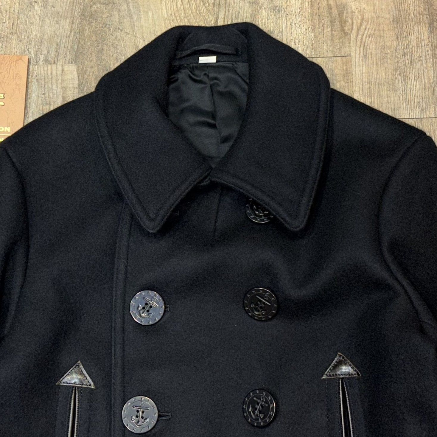 バズリクソンズ ウィリアムギブソン ブラックピーコート アメカジ ミリタリー 軍物 BR12394 01 ブラック