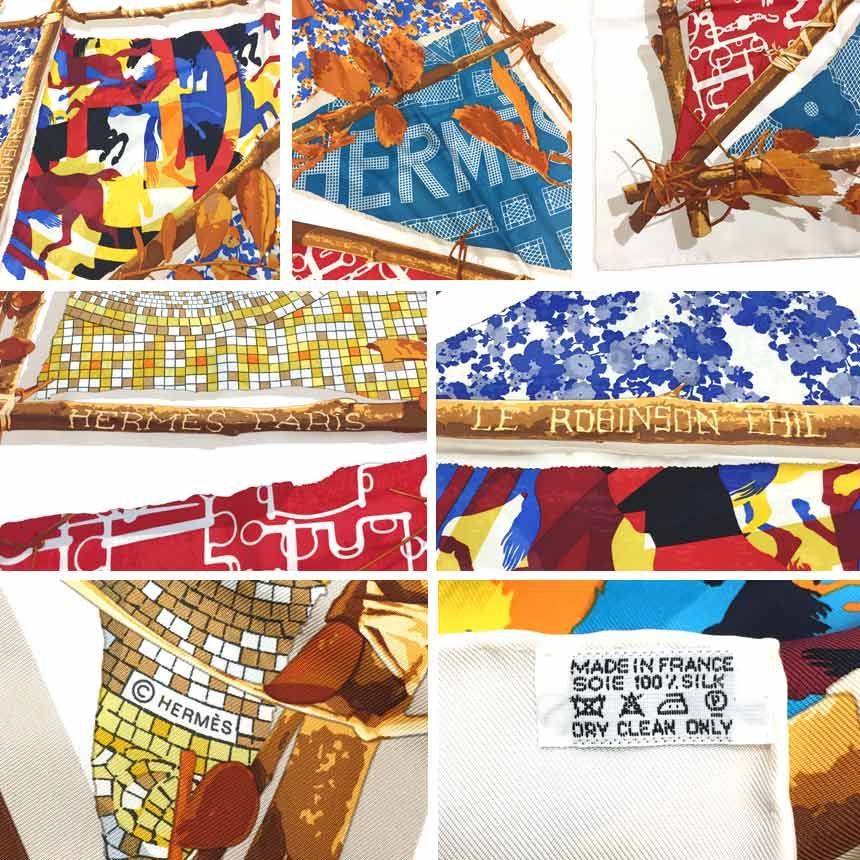 HERMES エルメス スカーフ カレ90 LE ROBINSON CHIC シックな