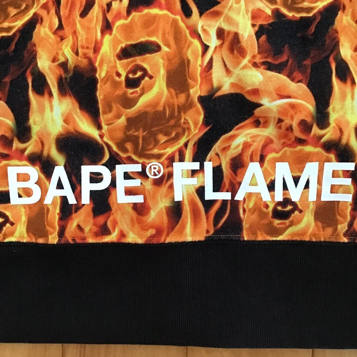 BAPE FLAME フルジップ パーカー Lサイズ a bathing ape BAPE fire full zip hoodie エイプ ベイプ  アベイシングエイプ