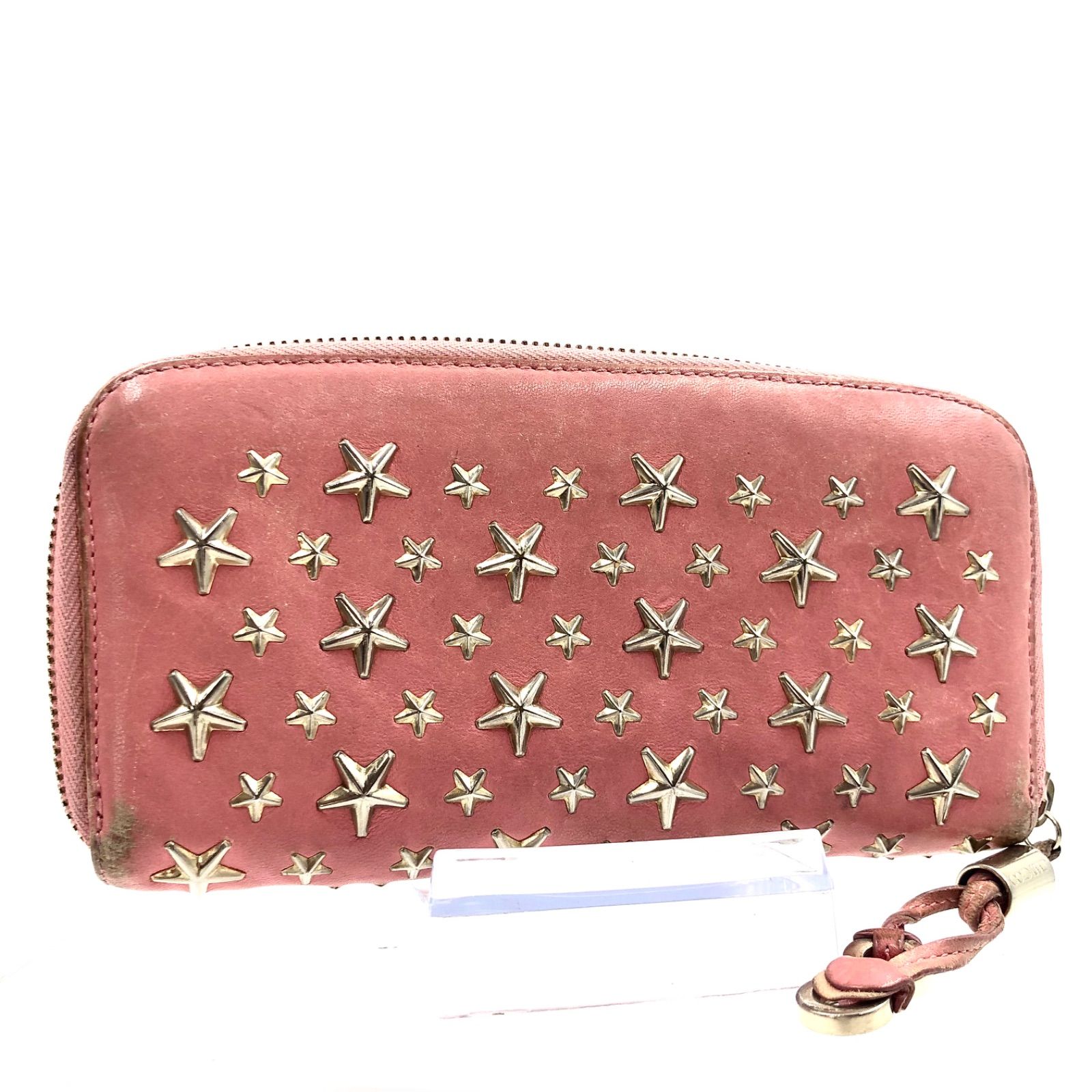 JIMMY CHOO♡ジミーチュウ♡FILIPAピンク長財布ピンク JIMMY CHOO ジミーチュウ スタッズ長財布 FILIPA 長財布 ピンク