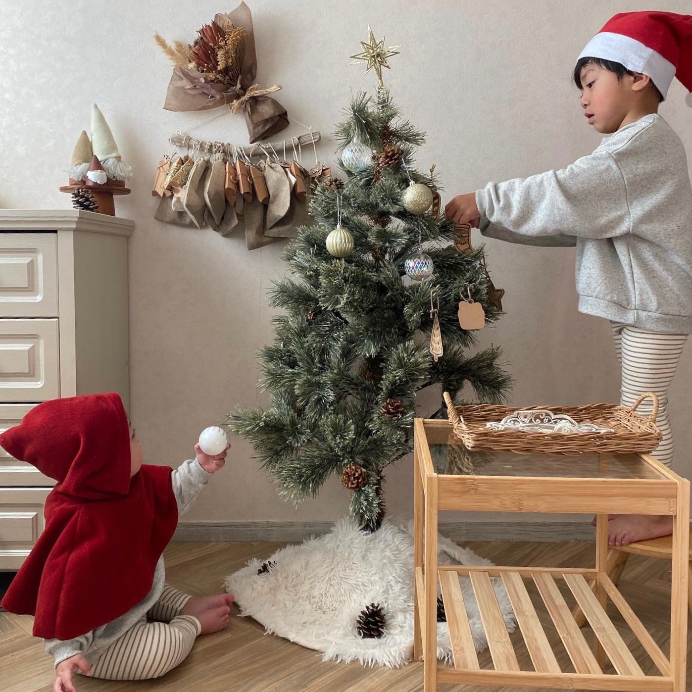 クリスマス 木製オーナメント 9点セット／木製 クリスマス飾り