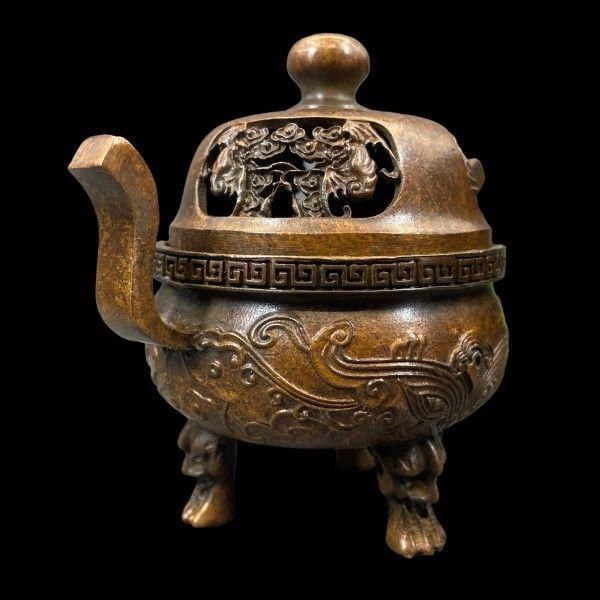 銅器 香炉 瑞獣三足九龍鼎薫香炉 風水 開運 工芸品 美術品 置物 銅器 香炉 瑞獣三足九龍鼎薫香炉 風水 開運 工芸品 美術品 置物