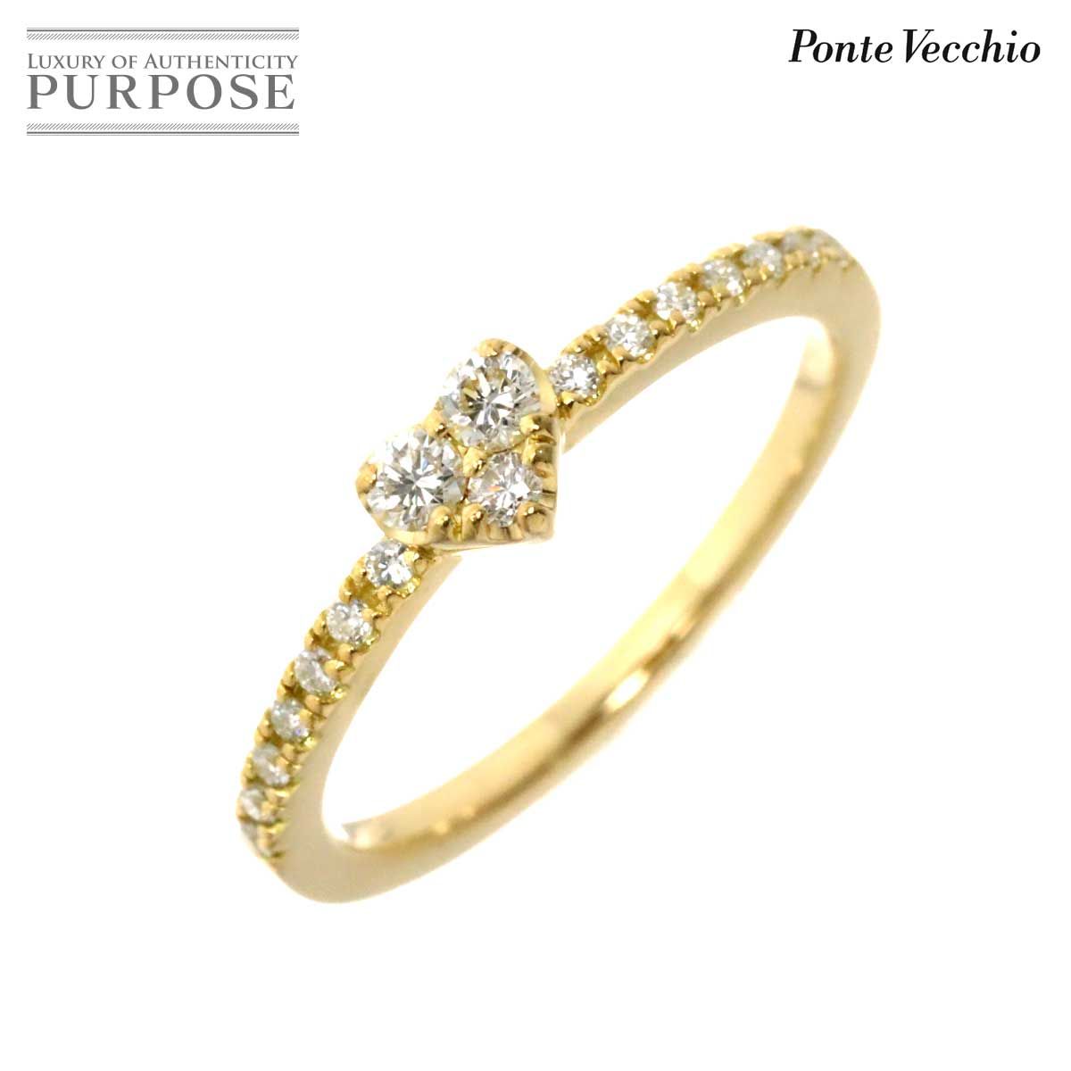 Ponte Vecchio K18YG ダイヤモンドリング8号 Ponte Vecchio K18YG ダイヤモンドリング8号