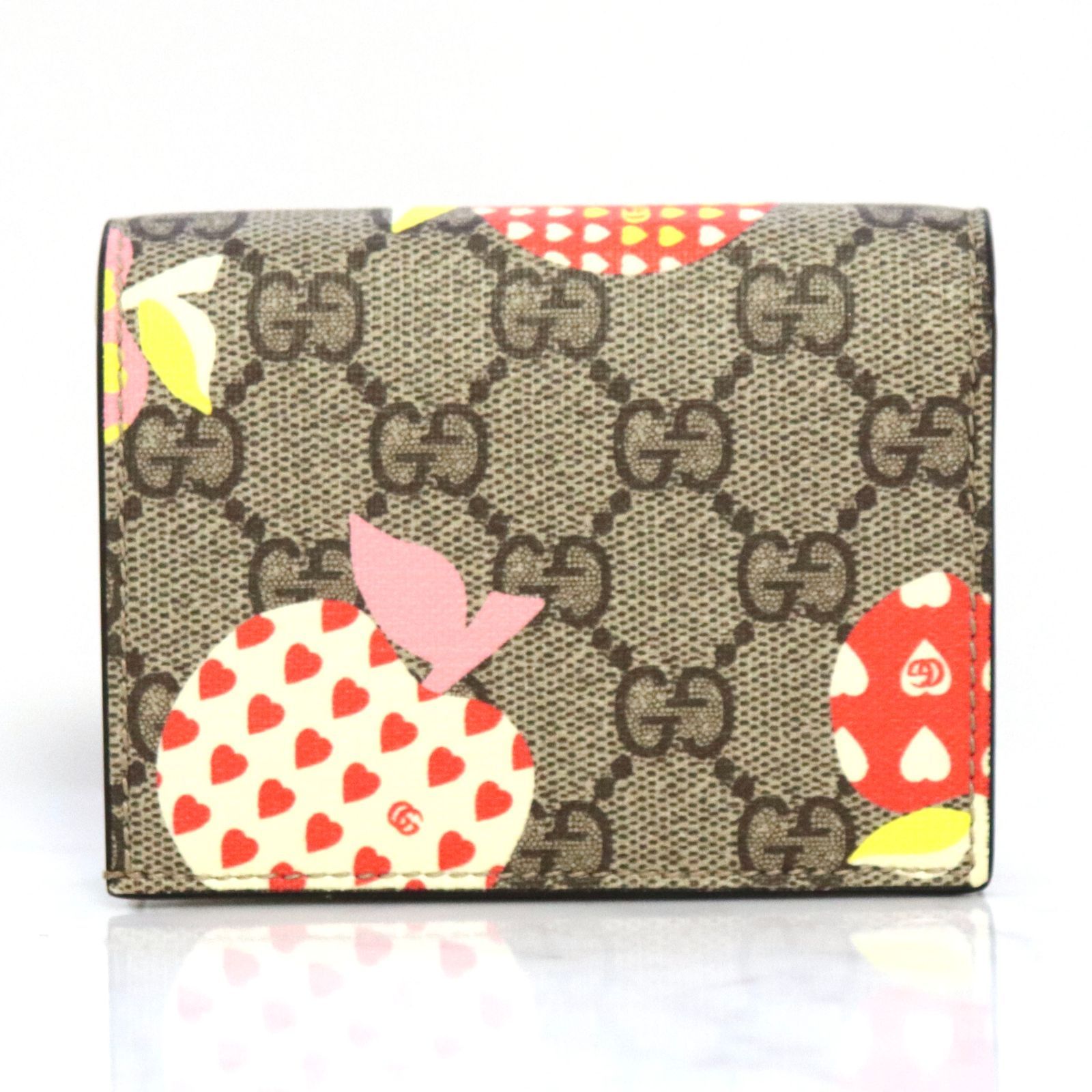GUCCI りんご柄 二つ折り財布 HOT，2025 GUCCI グッチ GG柄 りんご アップル 二つ折り 財布