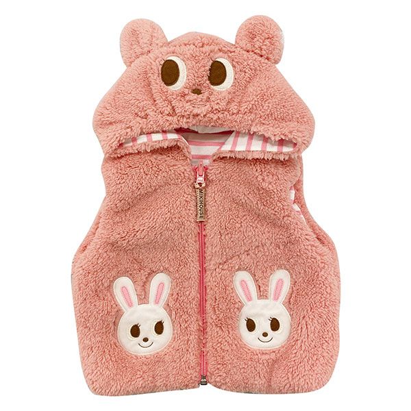ミキハウス正規販売店|ミキハウス mikihouse プッチー うさこ なりきり リバーシブル ベスト 90cm ピンク 08