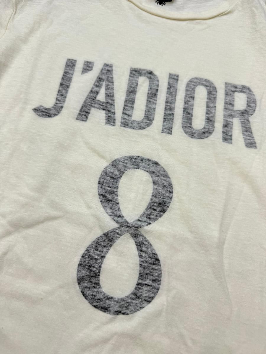 ディオール　J'ADIOR 8 Tシャツ ホワイト　XS Dior // Cream J'Adior 8 Print T-Shirt – VSP Consignment