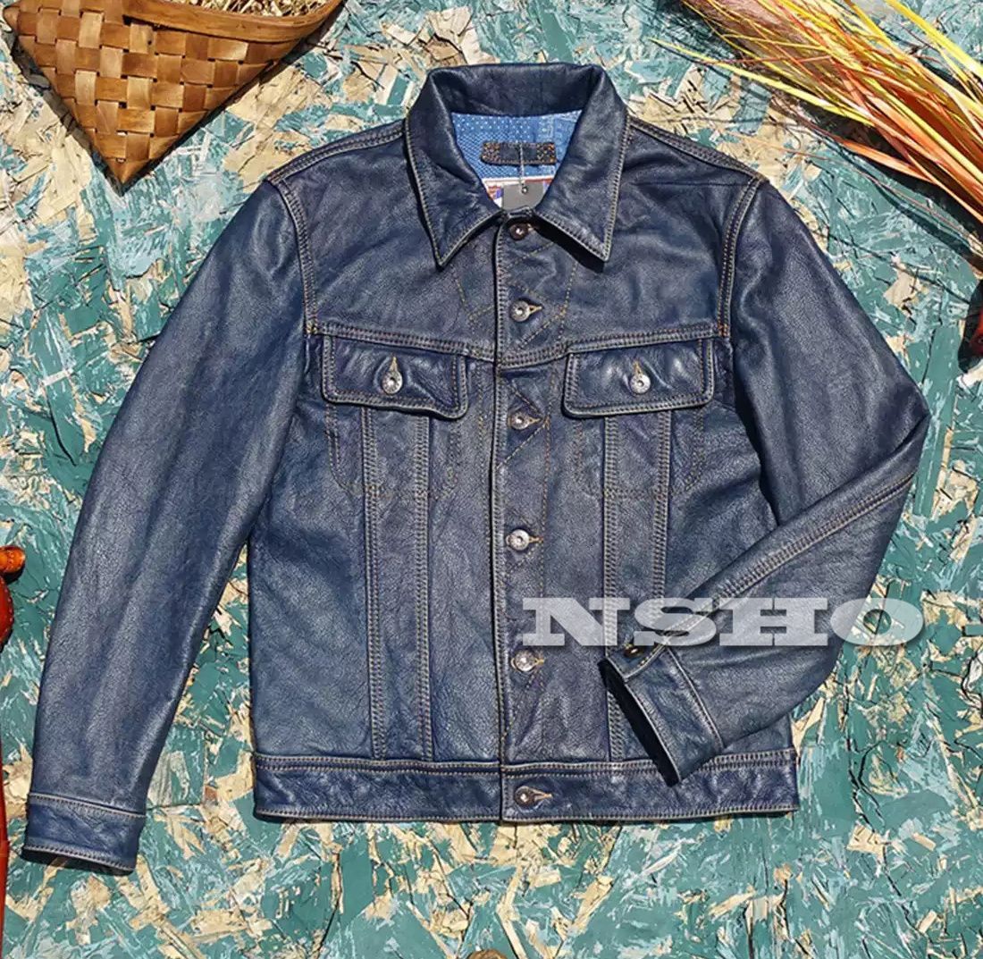 インディゴ 茶芯カウハイド 50's サードタイプ Gジャン ライダース ギフト レザージャケット 557 3rd Type 牛革