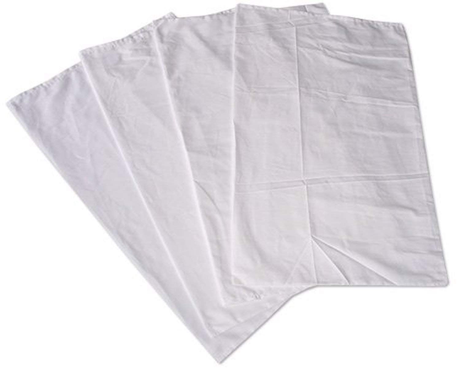 【特価商品】白 (50cm×90cm) 綿100% 枕カバー 【4枚組】業務用ピローケース 三露産業株式会社
