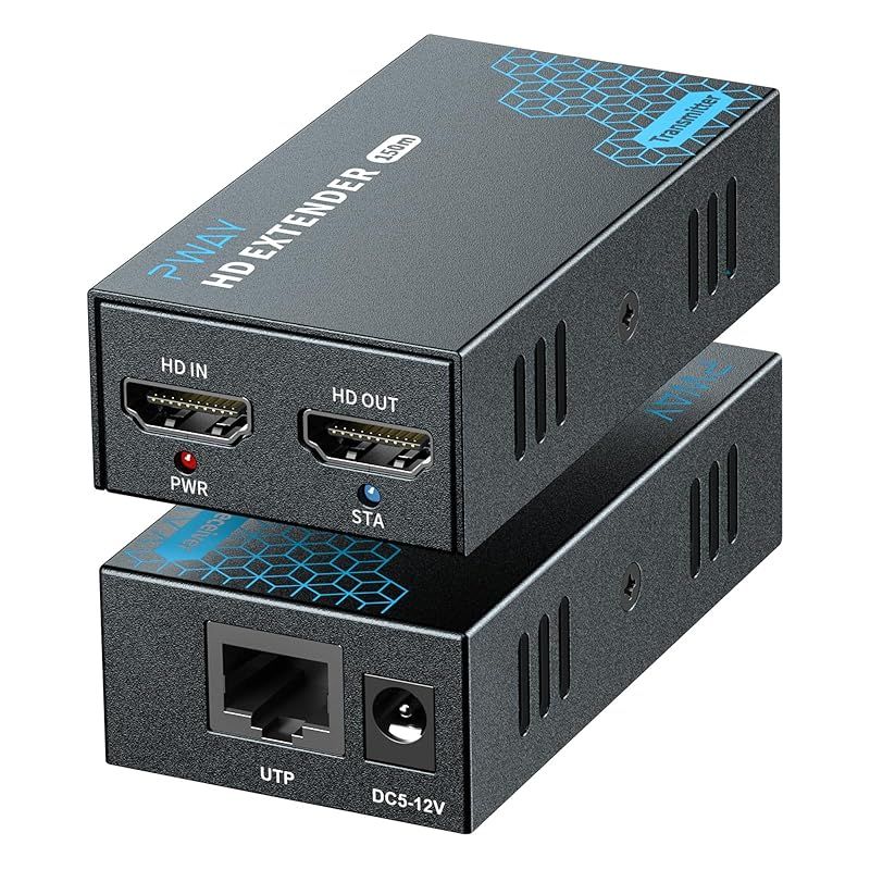 1080P 60Hz HDMI エクステンダー Lan IP|TCPローカルループアウト HDMI受信機送信機 150m伝送距離 HDMI ロスレス 伝送 シンクロナス出力 監視室 ビデオ会議 適用 1
