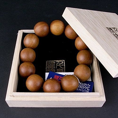 在庫セール 千糸繍院 真正印度 インド 白檀 ビャクダン|サンダルウッド ブレスレット|腕輪念珠 数珠 20mm丸珠 3サイズ L|12珠