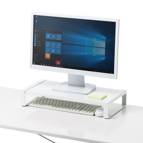 サンワサプライ スチール製机上ラック W500 ホワイト MR-LC207WN