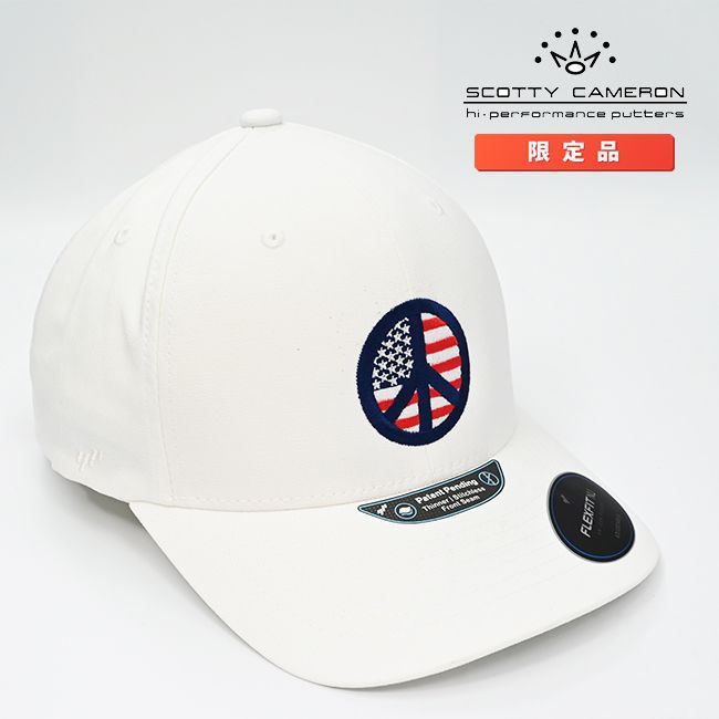 スコッティキャメロン ピースサイン USA スナップバック キャップ ホワイト フリーサイズ Scotty Cameron キャメロン Peace  Sign Cap フレックスフィット - メルカリ