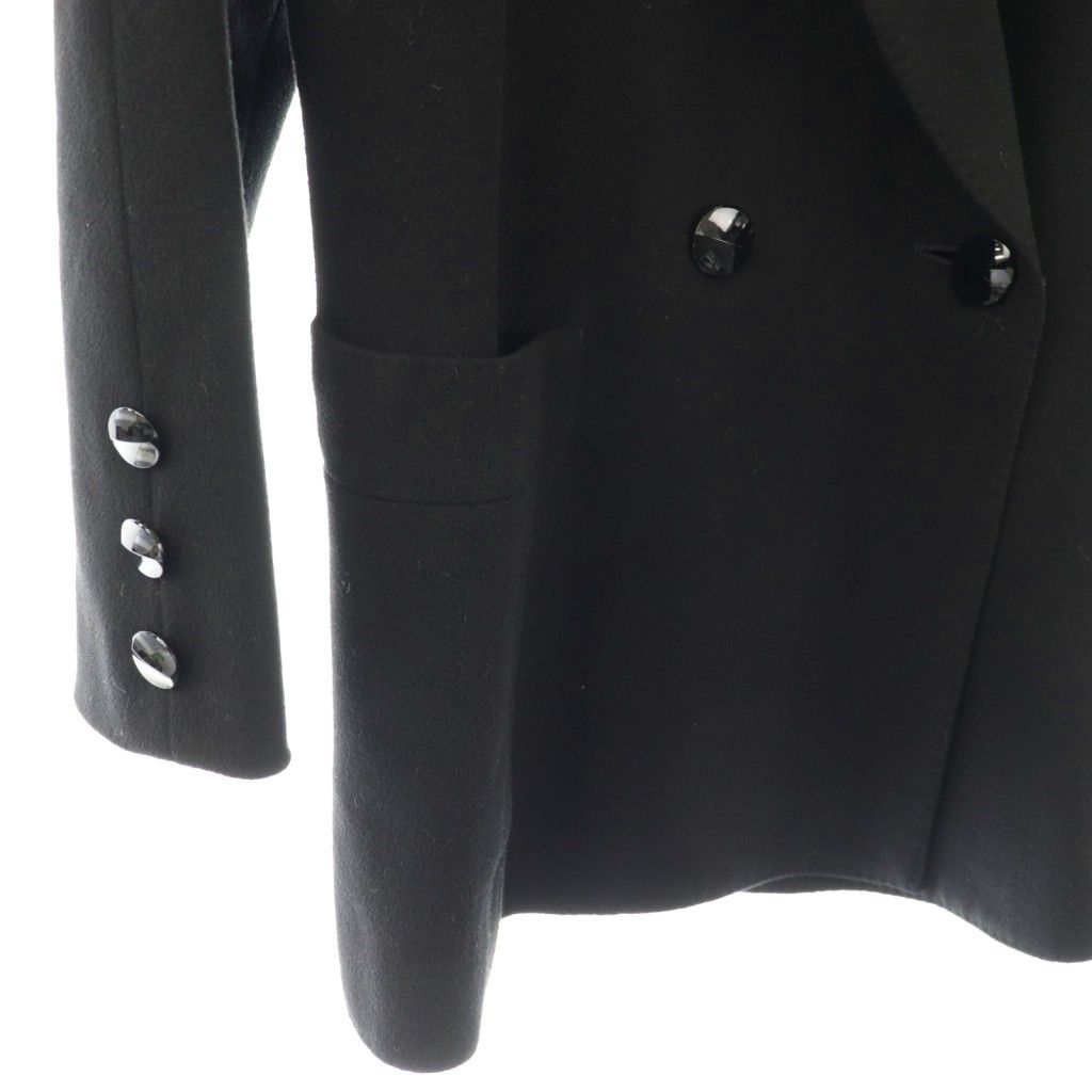 レリアン Leilian ウール テーラードジャケット ダブル 13 ブラック