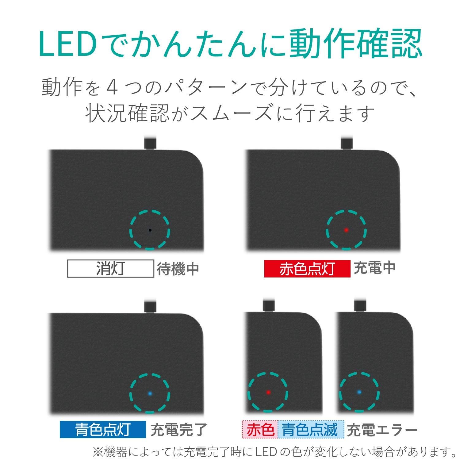 マウスパッド|ワイヤレス充電対応|5W|ソフトレザー|ブラック