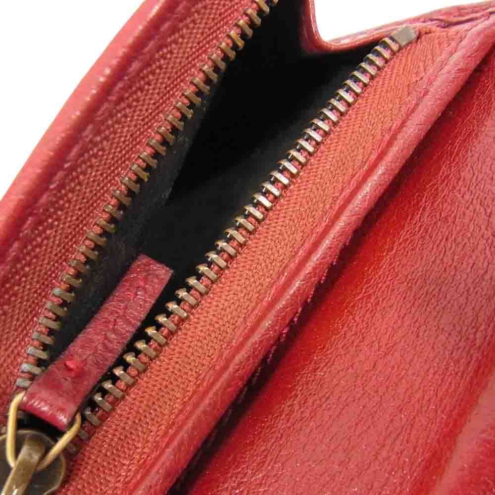 美品 ＊ GUCCI グッチ GGマーモント パイソン 二つ折り財布 レッド 美品】GUCCI (グッチ) GGマーモント パイソン 2つ折り財布
