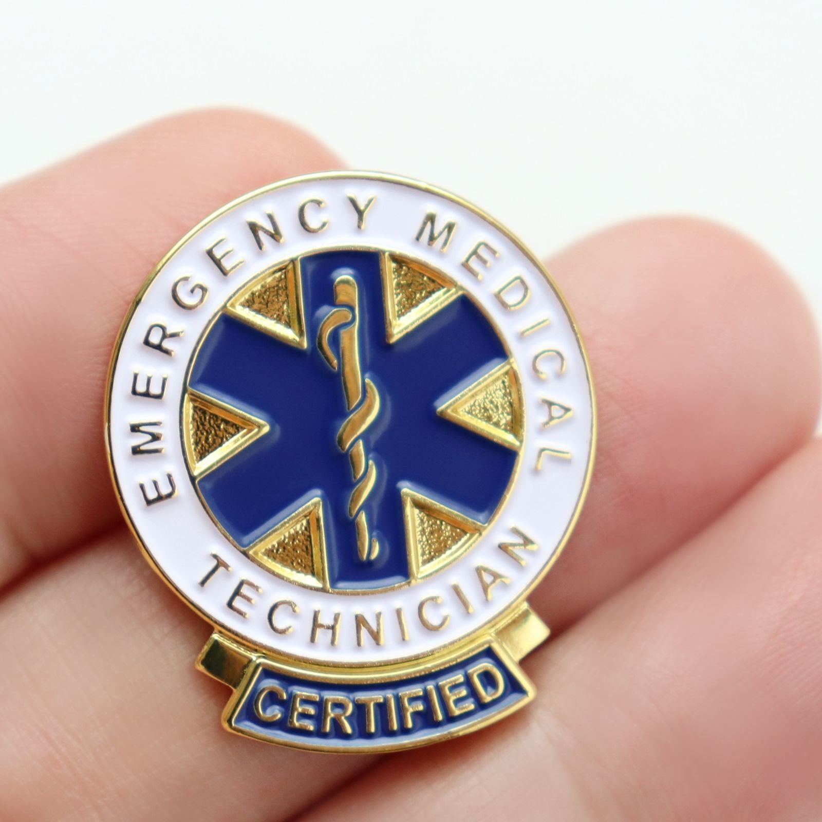 ピンバッジ 救急救命士 アスクレピオスの杖 救急医療のシンボルマーク
