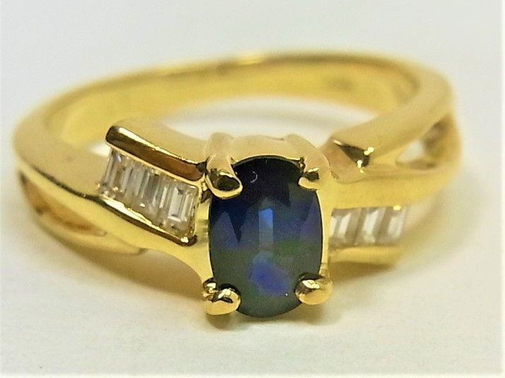 18K 18金 リング 指輪 サファイヤ 0.60ct ダイヤ 0.17ct - メルカリ