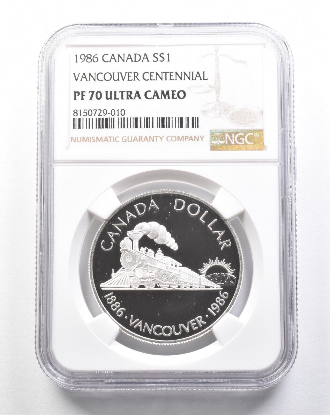 1986年カナダ銀貨 バンクーバー100周年記念 PF70 UCAM NGC *7433