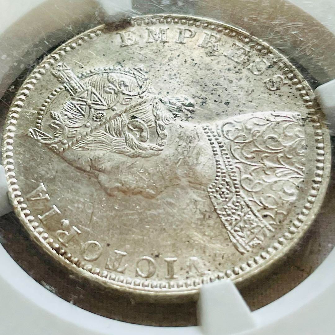 1901 英領インド ゴシッククラウン銀貨 ヴィクトリア UNC DETAILS 