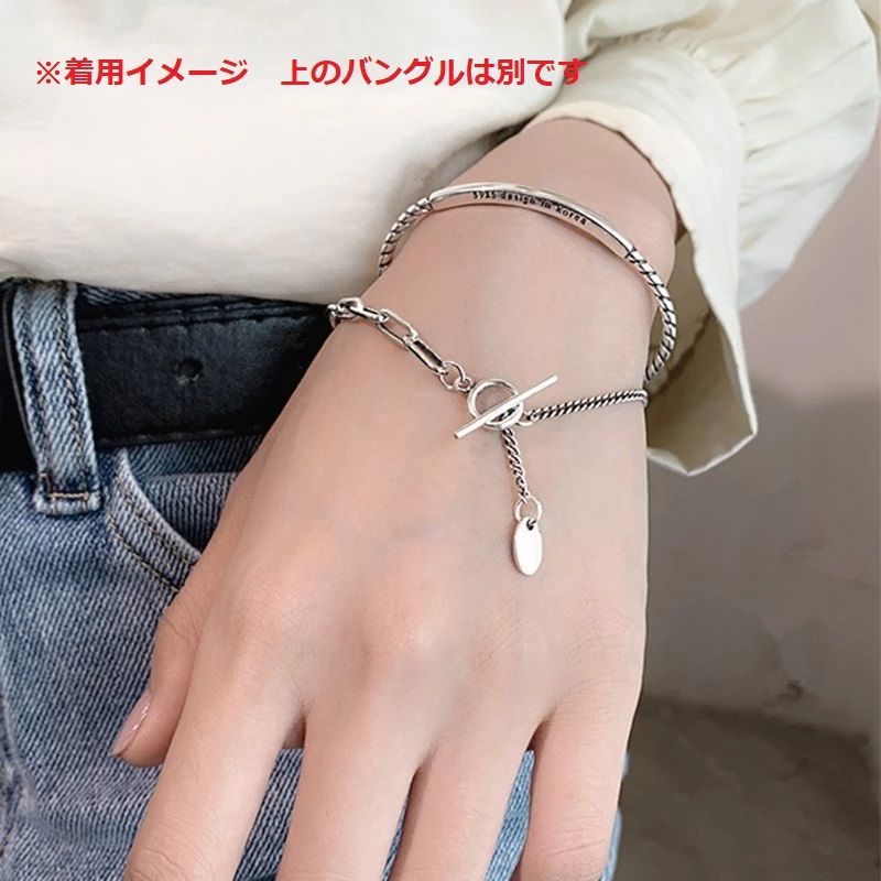 チェーン ブレスレット スターリングシルバー S925 韓国 #C733-3 