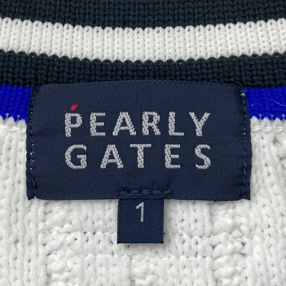 サイズ：1 PEARLY GATES パーリーゲイツ ニットベスト ホワイト