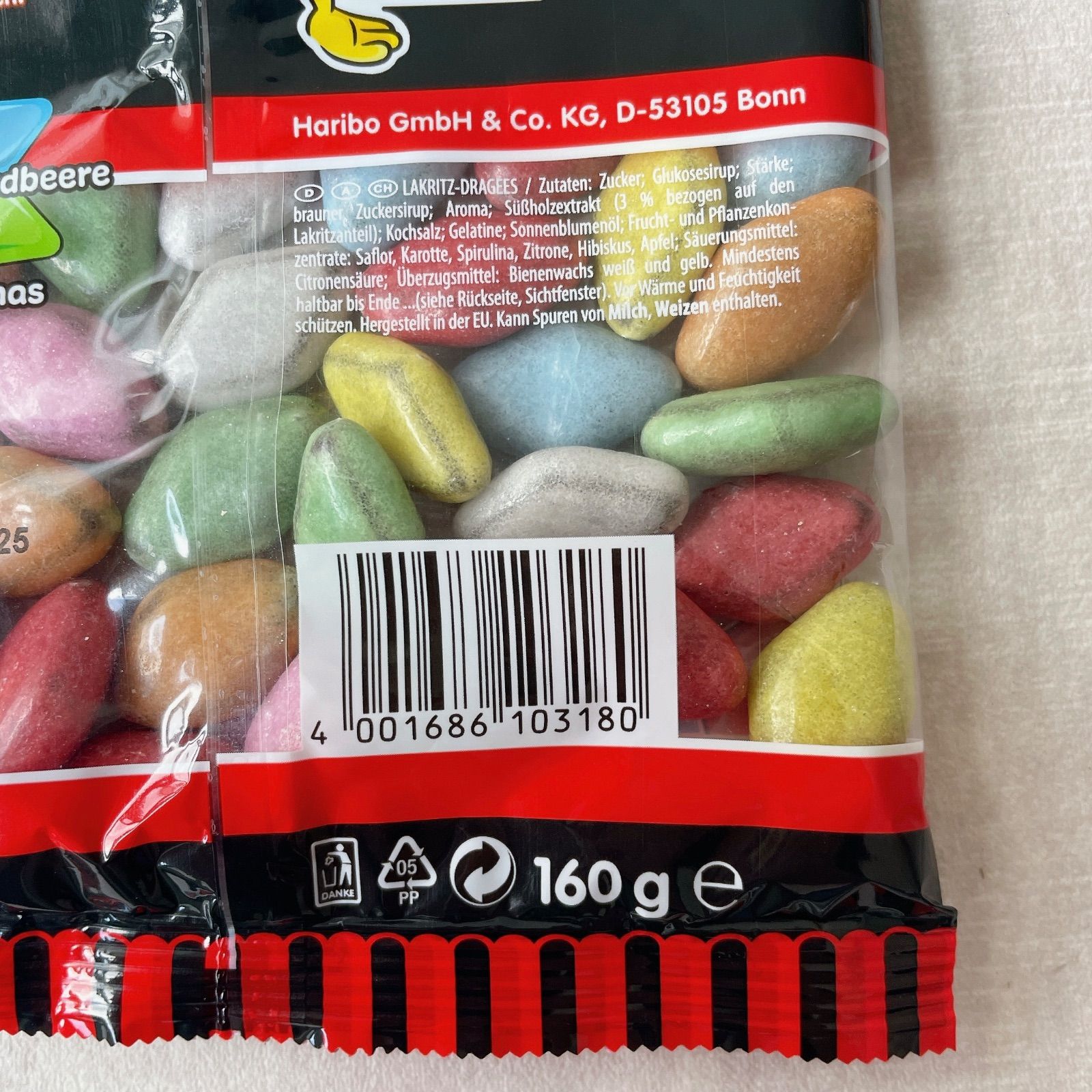 HARIBO 【日本未販売】Sali-Kritz 160g リコリス 黒いグミ HARIBO 【日本未販売】Sali-Kritz 160g リコリス 黒いグミ