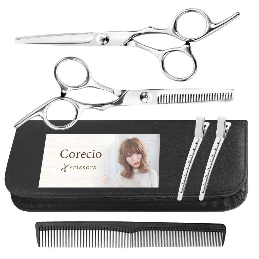 Corecio 散髪 はさみ セット ステンレス製 調整してお届け セルフ ヘア