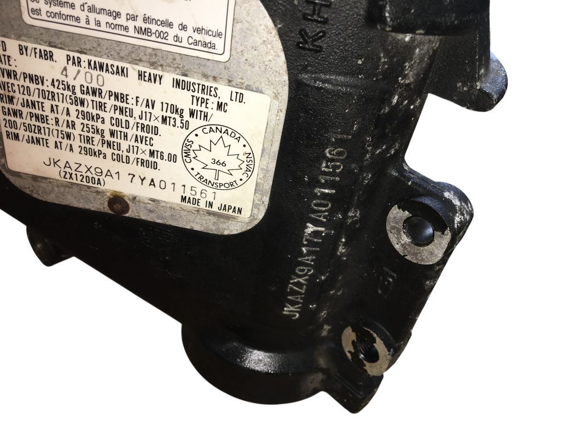 Kawasaki ZX-12R ZXT20A A型 書類付 フレーム スイングアーム シート