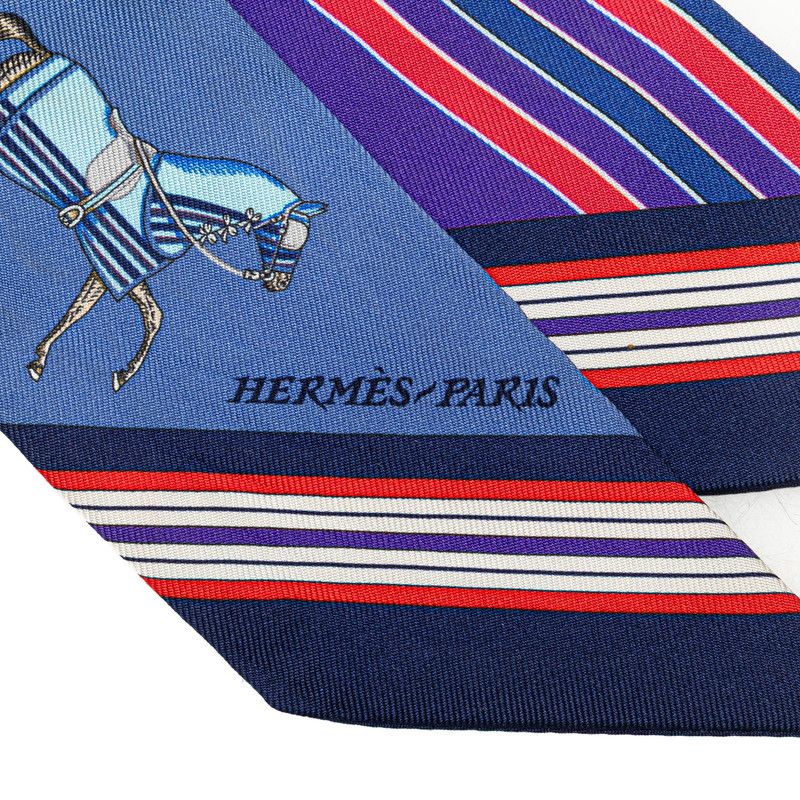 エルメス ツイリー Couvertures Nouvelles 馬着 ブルー マルチ