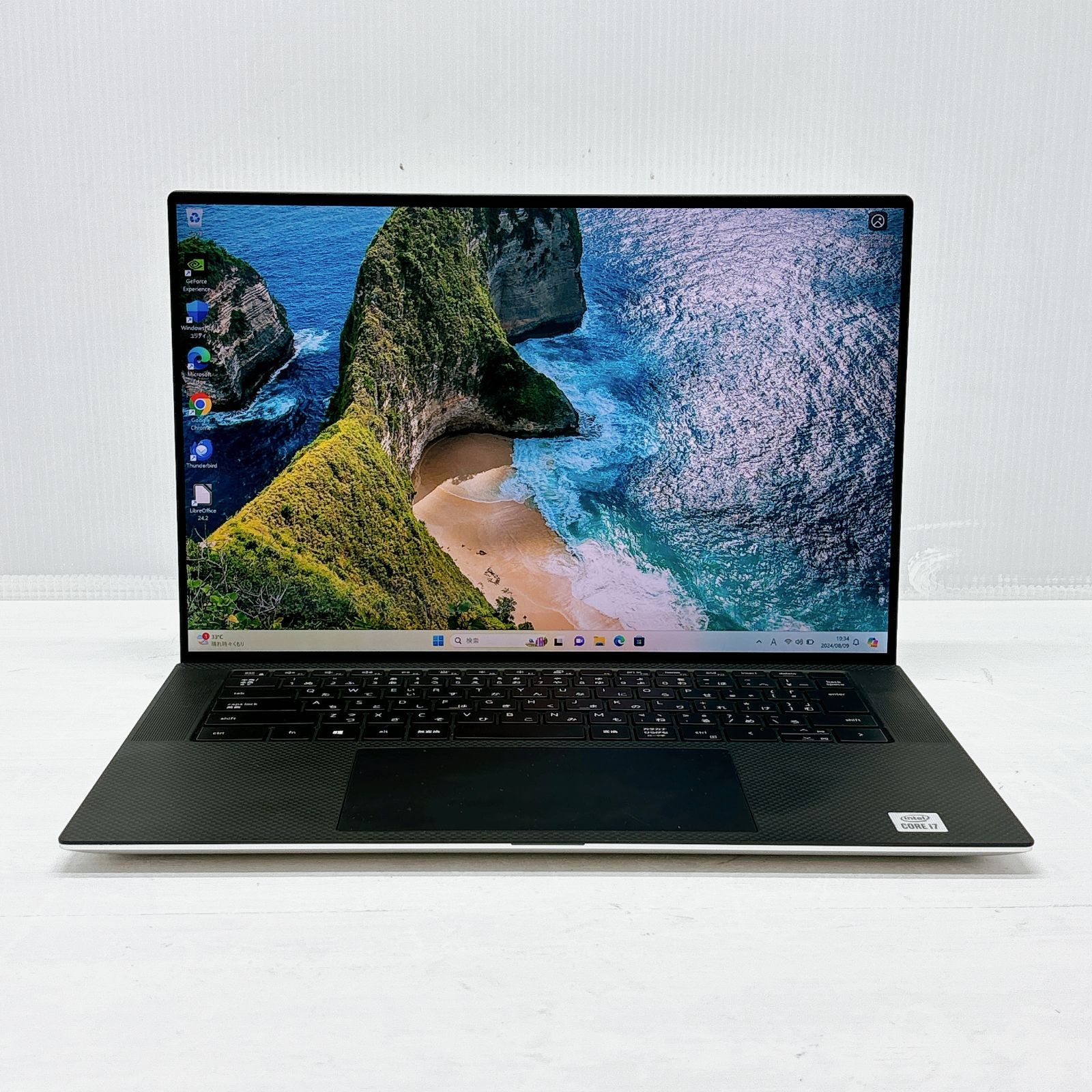 中古ノートpc XPS 15 9500 Core i7-10750H 2.6GHz 16GB SSD512GB 15インチ タッチパネル ...