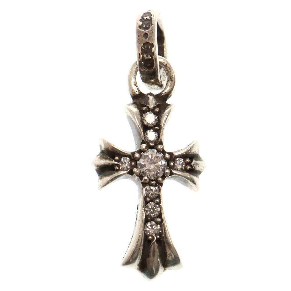CHROME HEARTS (クロムハーツ) CRS BBYFAT P DMND ベイビーファット PAVEダイヤ ペンダントトップ シルバー BCA234