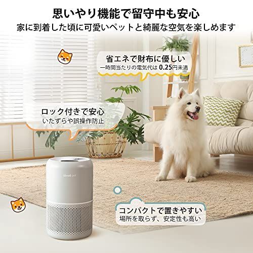 Levoit レボイト 空気清浄機 脱臭強化 梅雨対策省エネ ペット向け 20畳 集じん カビ 小型 花粉 ハウスダスト アレルギー hepa コンパクト Core P350 グレー - メルカリ