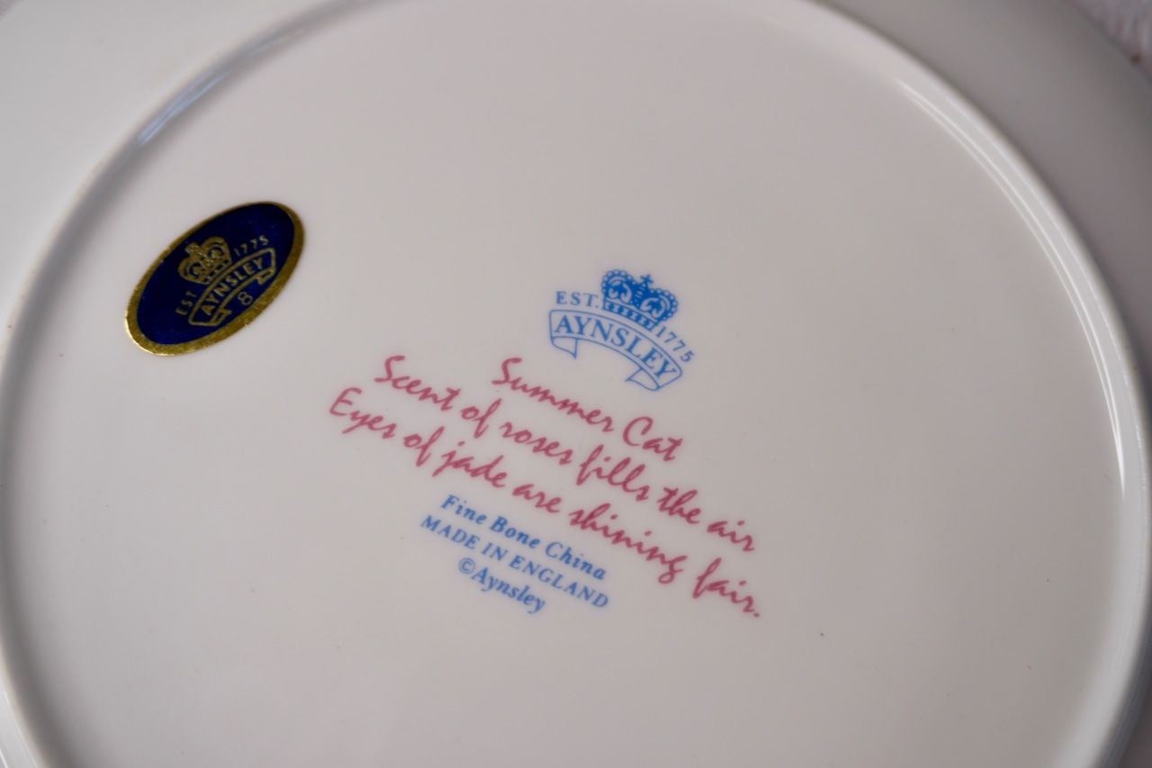 イギリス ヴィンテージ 猫 絵皿 2枚セット コレクションプレート