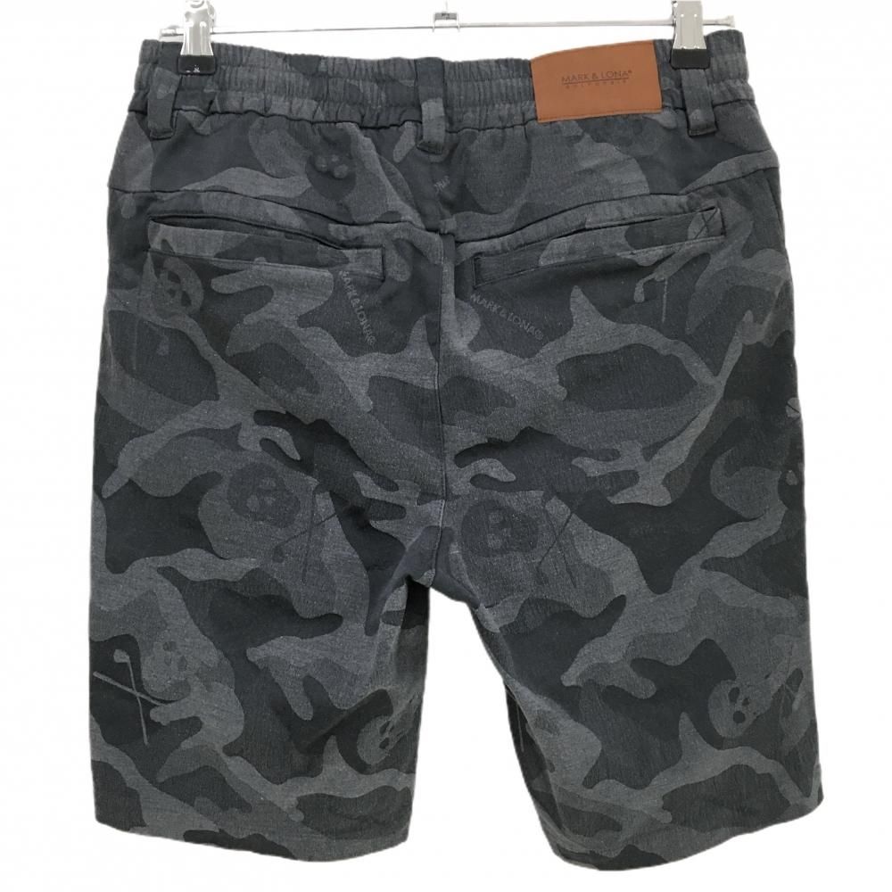 価格 マークアンドロナ ハーフパンツ グレー 迷彩 スカル織生地 カモフラ メンズ 44 S ゴルフウェア モデル MARK＆LONA